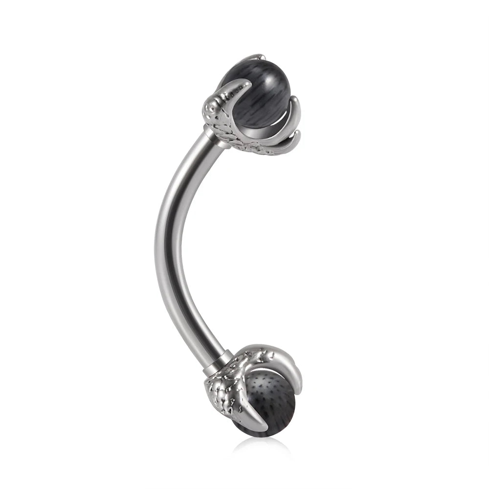 1PC 316L Surgical Steel Stylish sexy Curved Barbell Ring Opal Eyebrow Ear Cartilage Helix Piercings Jewelry 16G Ladies Men
