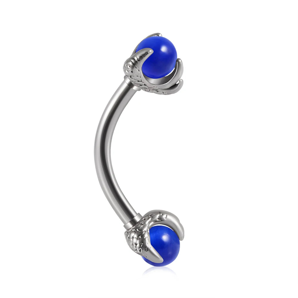 1PC 316L Surgical Steel Stylish sexy Curved Barbell Ring Opal Eyebrow Ear Cartilage Helix Piercings Jewelry 16G Ladies Men
