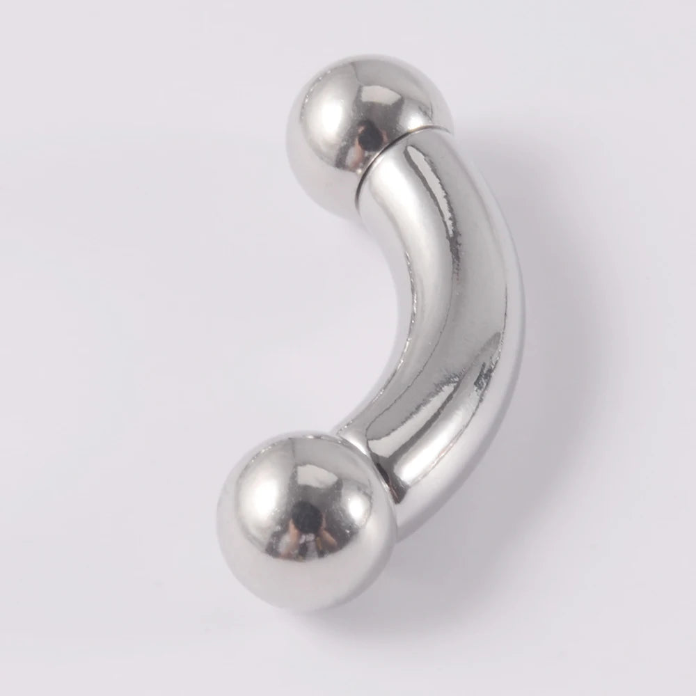 1PC Stainless Steel Straight Barbell Rings Curved Banana Penis Tragus Ear Piercing Male Genital Nipple Bar Fashion Body Piercing