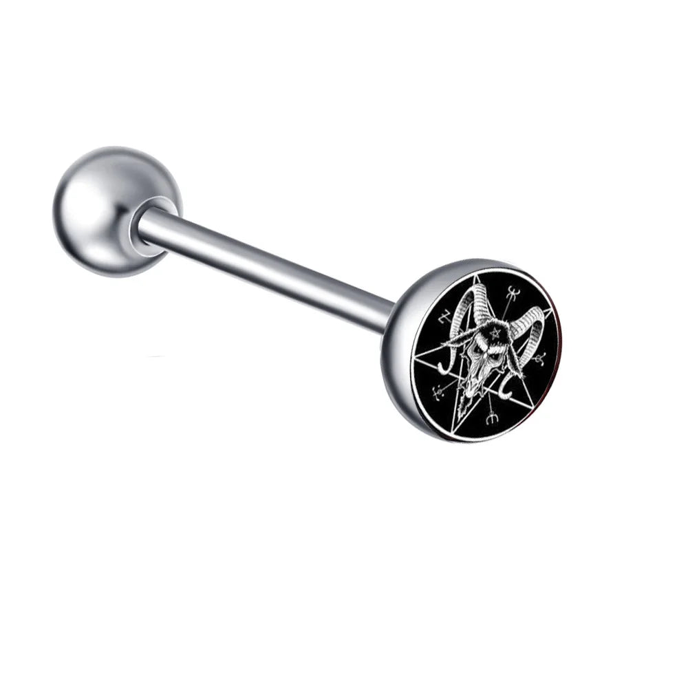 1PC 28 Styles Tongue Ring Piercing Sexy Tongue Barbell Surgical Stainless Steel Cross Nightclub Bar Stud Piercing Body Jewelry