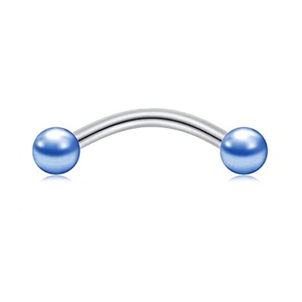 WKOUD Curved Barbell Stainless Steel Snake Eyes Eyebrow Ear Navel Lip Tongue Rings Nipplerings Nipple Ring Body Piercing Jewelry