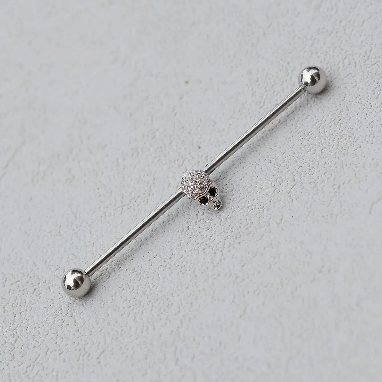 1PC Industrial Piercing Barbells Jewelry Stainless Steel CZ Heart Ball Pearl Cartilage Helix Earring Body Piercing for Women Men