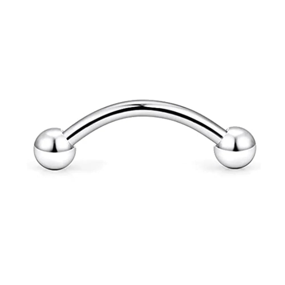 WKOUD Curved Barbell Stainless Steel Snake Eyes Eyebrow Ear Navel Lip Tongue Rings Nipplerings Nipple Ring Body Piercing Jewelry