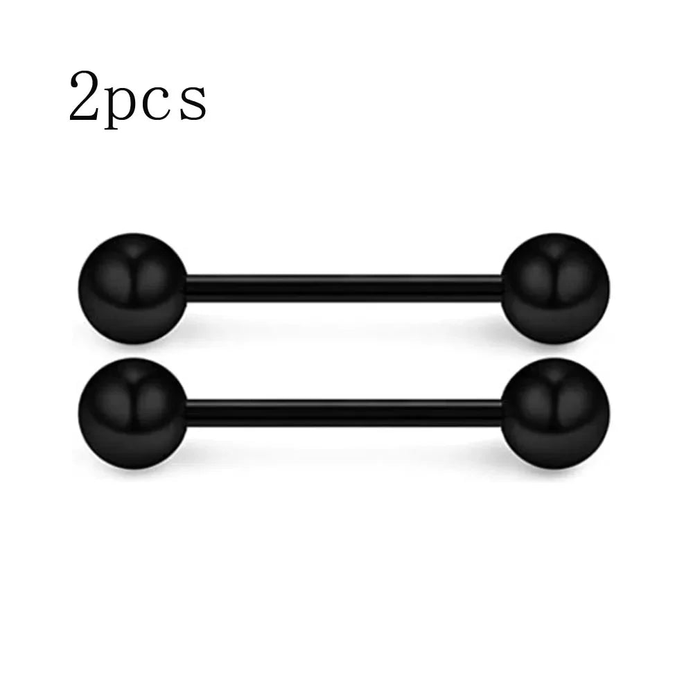 14G Tongue Rings Nipple Rings Surgical Steel Barbell Nipplering Body Piercing Jewelry for Women Men 12MM 14MM 16MM 18MM Bar Leng