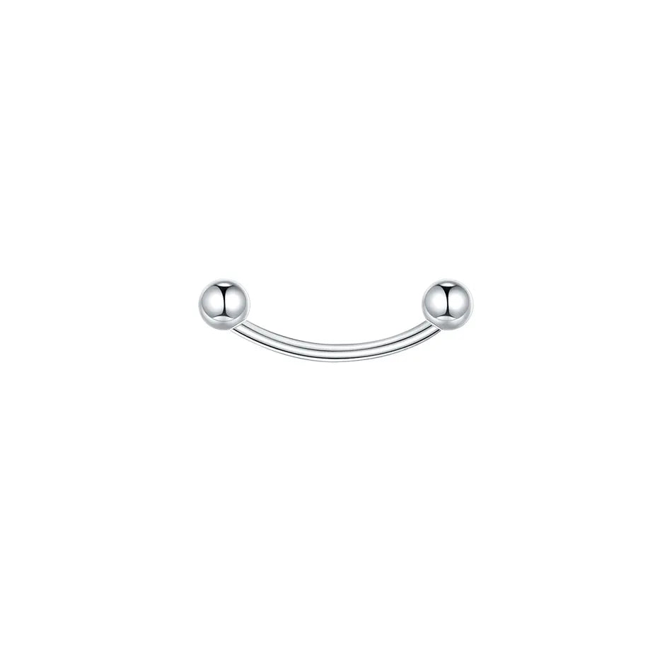 1/5PCS Steel Curved Barbell Banana Large Size 16G-00G Eyebrow Cartilage Tragus Piercing Earring Lip Stud Tongue Jewelry for Men
