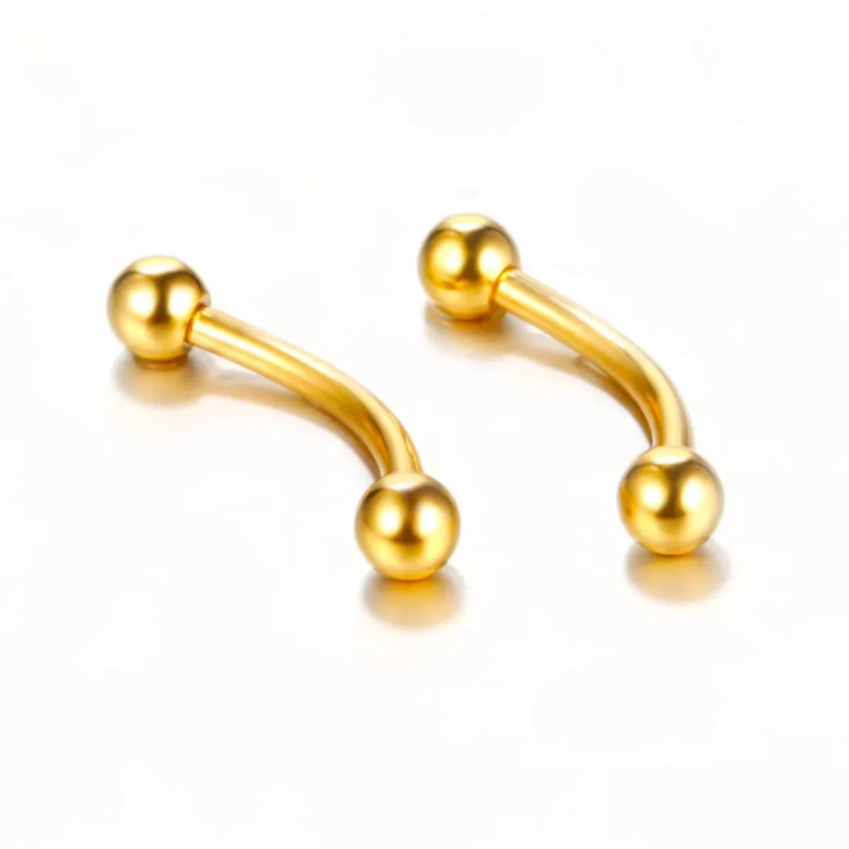 10Pcs Epoxy Curved Barbells Eyebrow Rings Piercing Jewelry Banana Bar Cartilage Tragus Body Piercing Gift