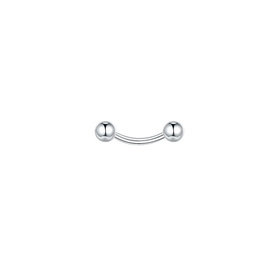 1/5PCS Steel Curved Barbell Banana Large Size 16G-00G Eyebrow Cartilage Tragus Piercing Earring Lip Stud Tongue Jewelry for Men