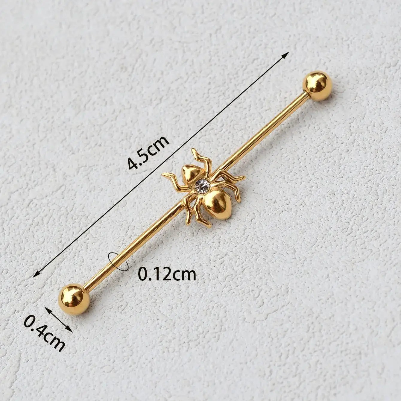 1PC Industrial Piercing Barbells Jewelry Stainless Steel CZ Heart Ball Pearl Cartilage Helix Earring Body Piercing for Women Men