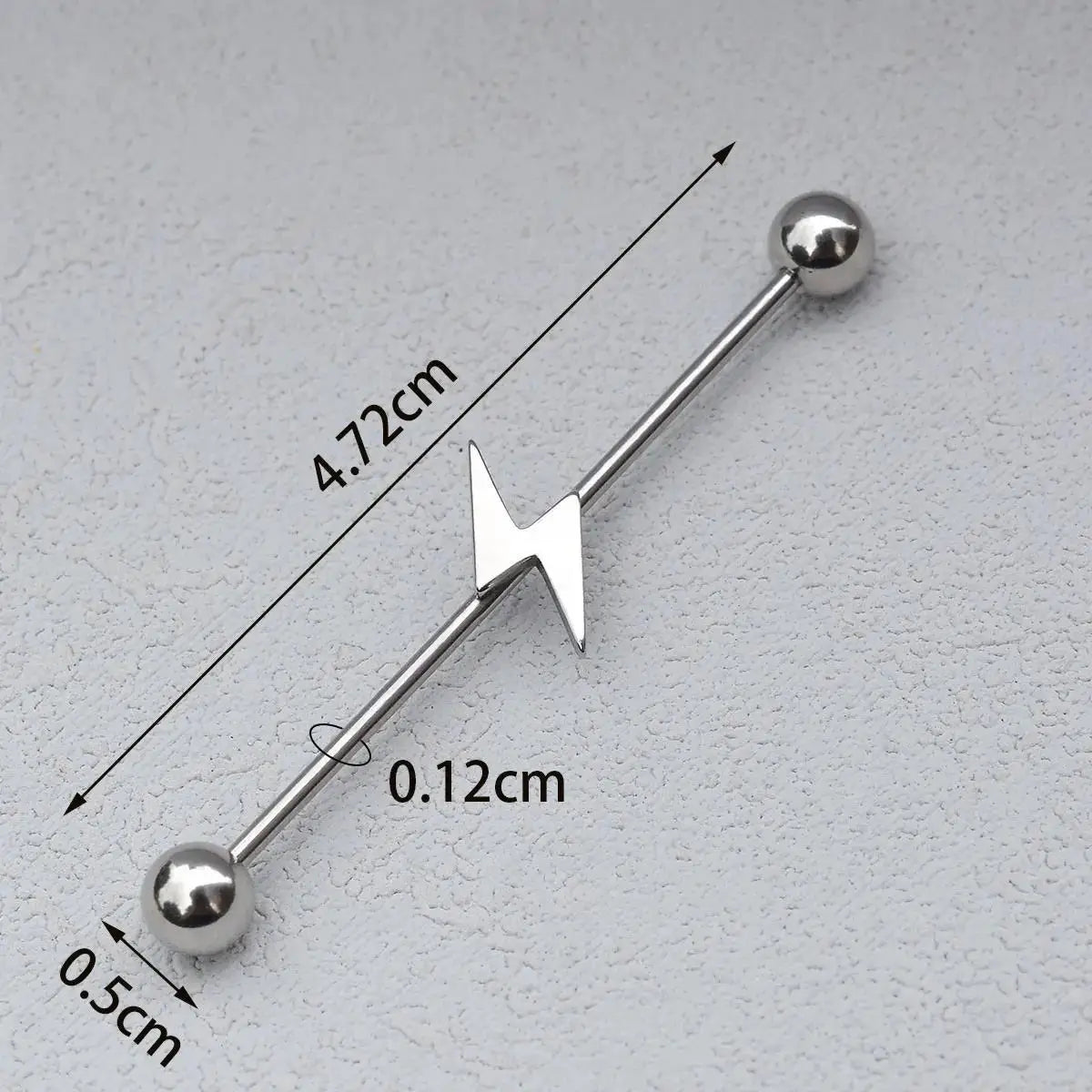 1PC Industrial Piercing Barbells Jewelry Stainless Steel CZ Heart Ball Pearl Cartilage Helix Earring Body Piercing for Women Men