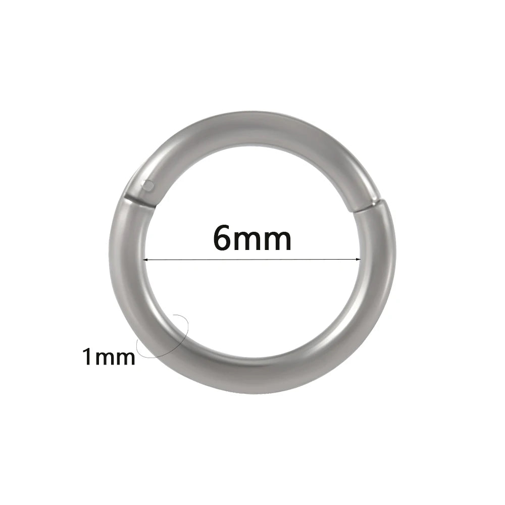 1PC Surgical Steel Septum Clicker Segment Hinged Ring Nose Eyebrow Lip Hoop Ear Cartilage Tragus Helix Ear Lobe Piercing Jewelry