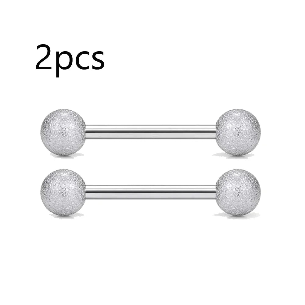 14G Tongue Rings Nipple Rings Surgical Steel Barbell Nipplering Body Piercing Jewelry for Women Men 12MM 14MM 16MM 18MM Bar Leng