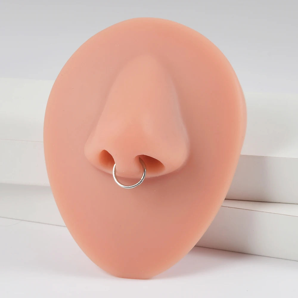 1PC Surgical Steel Septum Clicker Segment Hinged Ring Nose Eyebrow Lip Hoop Ear Cartilage Tragus Helix Ear Lobe Piercing Jewelry