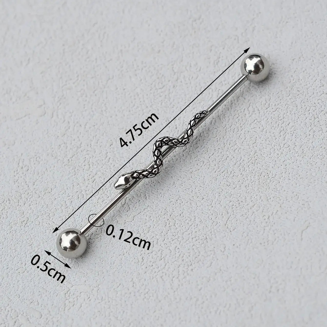 1PC Industrial Piercing Barbells Jewelry Stainless Steel CZ Heart Ball Pearl Cartilage Helix Earring Body Piercing for Women Men