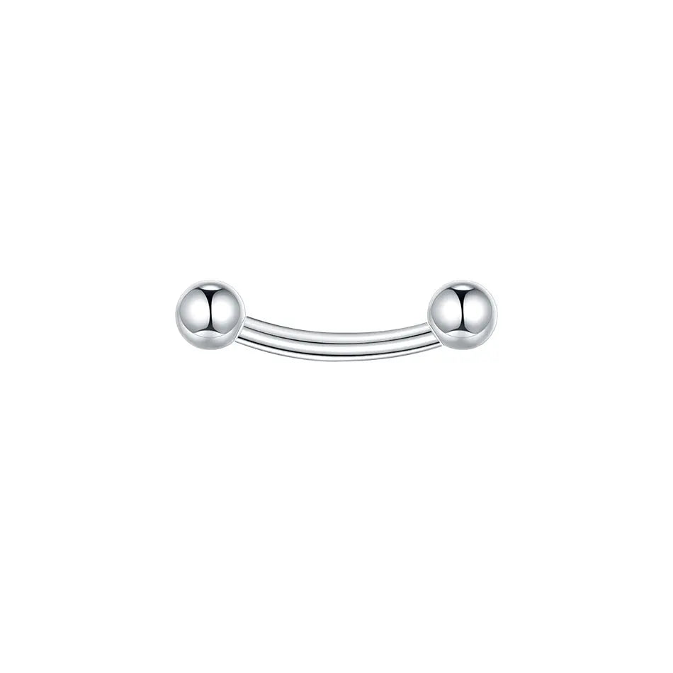 1/5PCS Steel Curved Barbell Banana Large Size 16G-00G Eyebrow Cartilage Tragus Piercing Earring Lip Stud Tongue Jewelry for Men