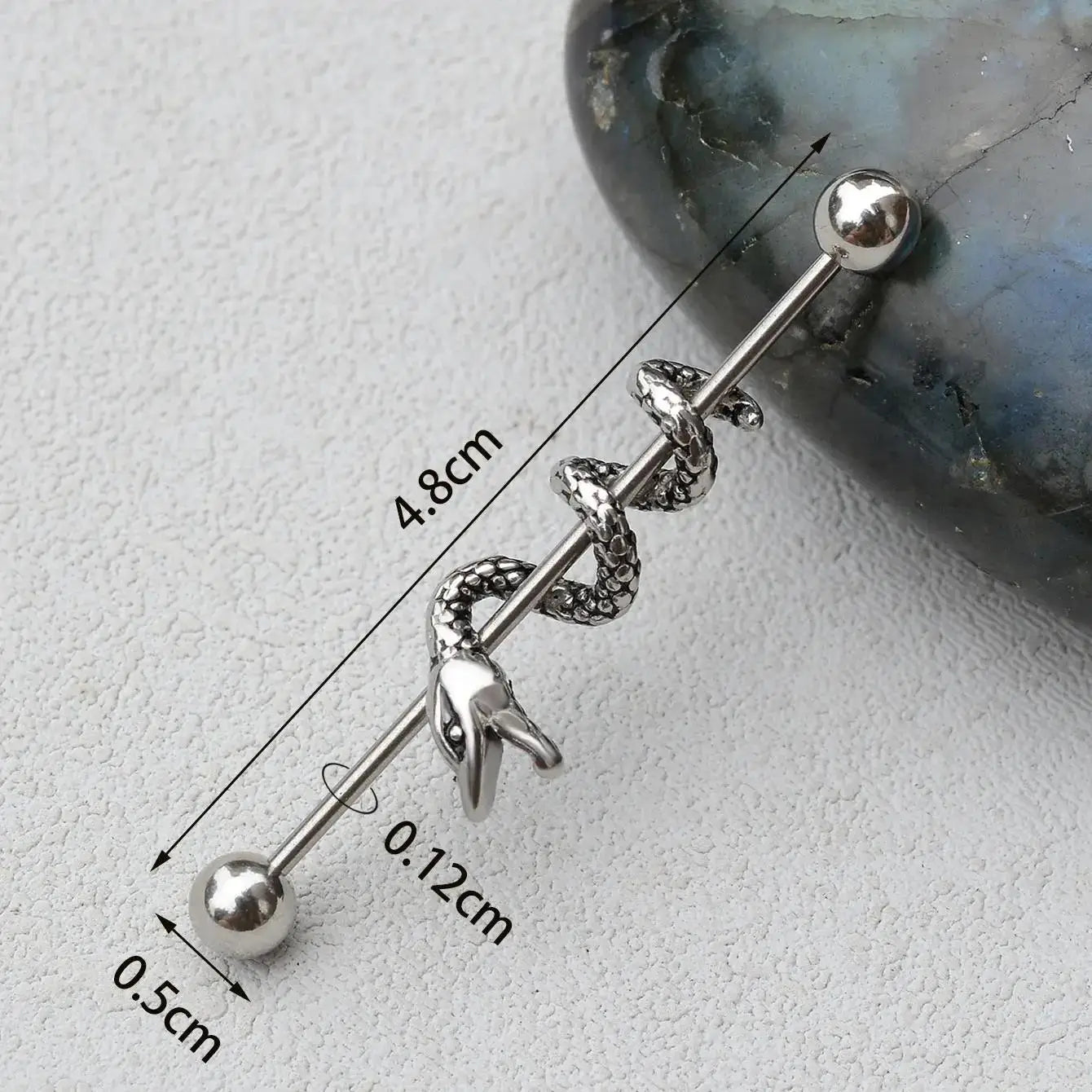 1PC Industrial Piercing Barbells Jewelry Stainless Steel CZ Heart Ball Pearl Cartilage Helix Earring Body Piercing for Women Men