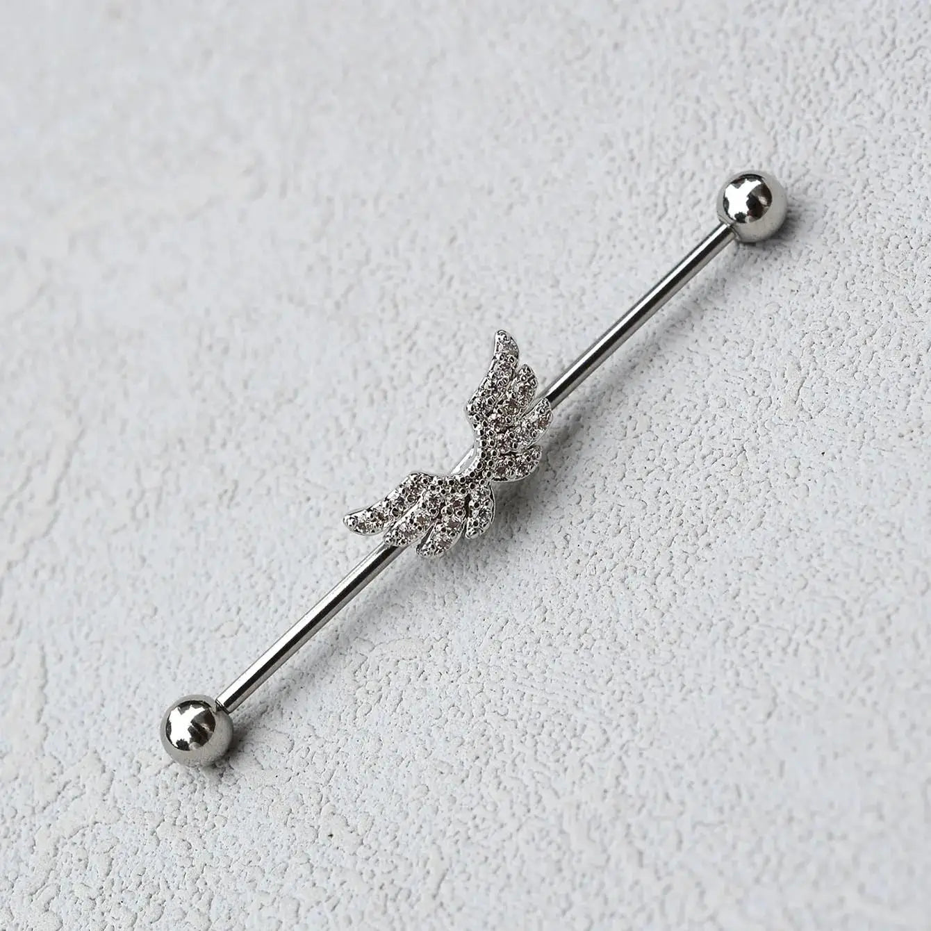 1PC Industrial Piercing Barbells Jewelry Stainless Steel CZ Heart Ball Pearl Cartilage Helix Earring Body Piercing for Women Men
