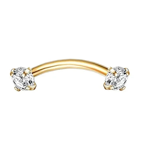 1PC Surgical Steel Piercing Jewelry Curved Barbell Eyebrow Ring Helix Tragus Lip Piercing Daith Rook Earrings for Women