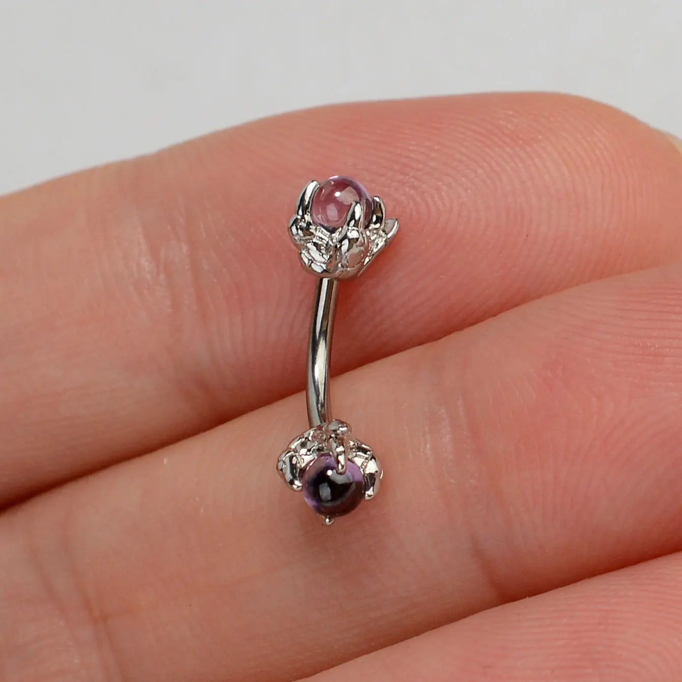 1PC Stainless Steel Curved Barbells Opal Eyebrow Rings Dragon Claw CZ  Eyebrow Studs Ear Cartilage Tragus Body Piercing Jewelry