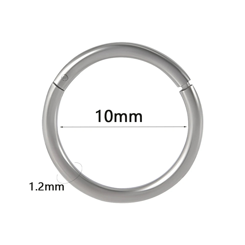 1PC Surgical Steel Septum Clicker Segment Hinged Ring Nose Eyebrow Lip Hoop Ear Cartilage Tragus Helix Ear Lobe Piercing Jewelry