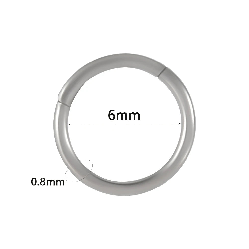 1PC Surgical Steel Septum Clicker Segment Hinged Ring Nose Eyebrow Lip Hoop Ear Cartilage Tragus Helix Ear Lobe Piercing Jewelry