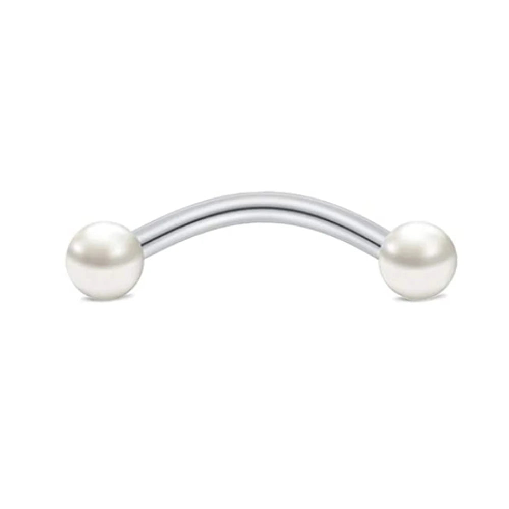 WKOUD Curved Barbell Stainless Steel Snake Eyes Eyebrow Ear Navel Lip Tongue Rings Nipplerings Nipple Ring Body Piercing Jewelry