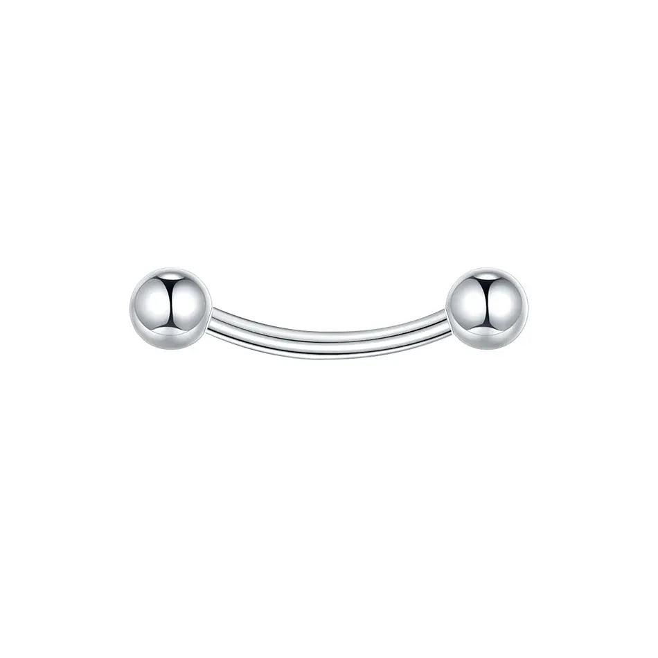1/5PCS Steel Curved Barbell Banana Large Size 16G-00G Eyebrow Cartilage Tragus Piercing Earring Lip Stud Tongue Jewelry for Men