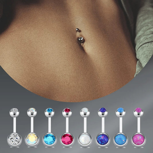 1Pcs Navel Barbell Body Jewelry CZ Belly Button Rings, UV Belly Navel Rings Navel Piercings Jewelry  Belly Barbell Piercing