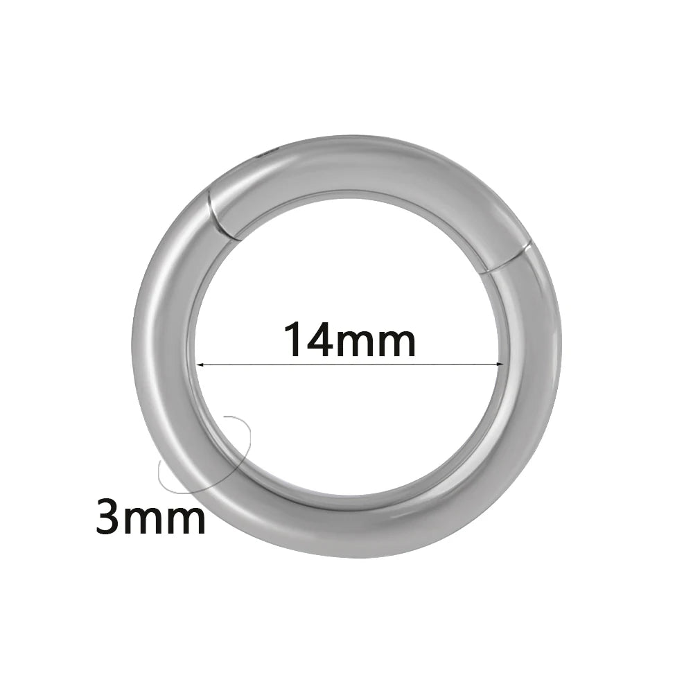 1PC Surgical Steel Septum Clicker Segment Hinged Ring Nose Eyebrow Lip Hoop Ear Cartilage Tragus Helix Ear Lobe Piercing Jewelry
