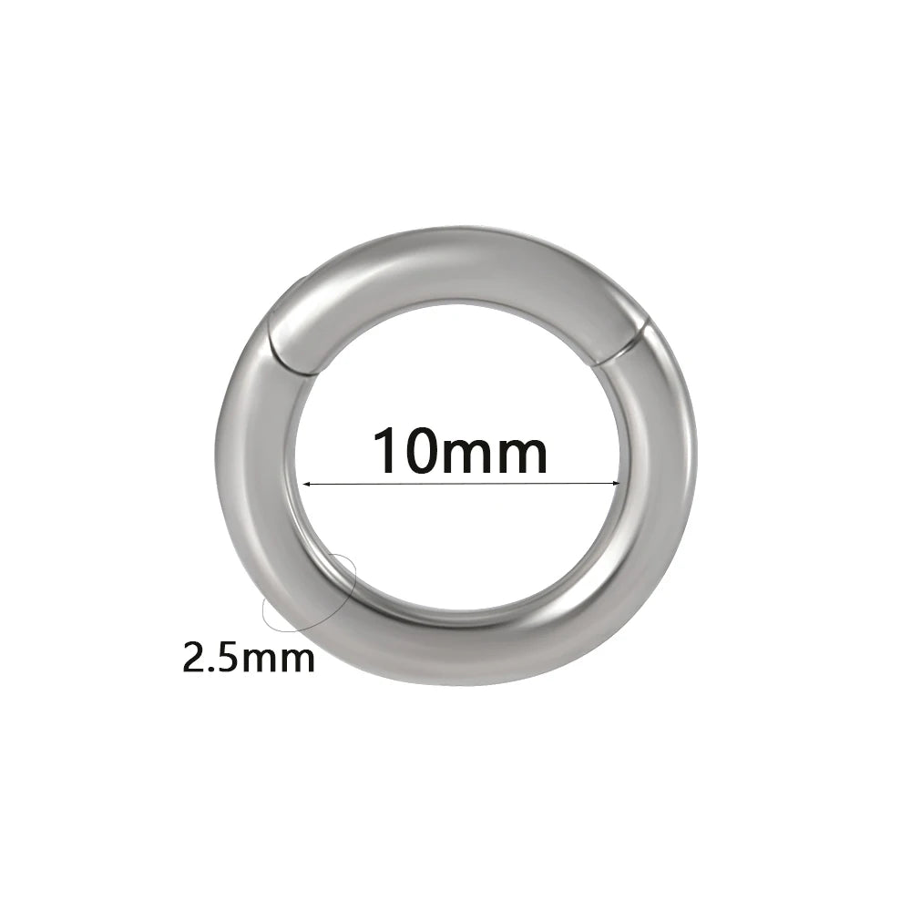 1PC Surgical Steel Septum Clicker Segment Hinged Ring Nose Eyebrow Lip Hoop Ear Cartilage Tragus Helix Ear Lobe Piercing Jewelry