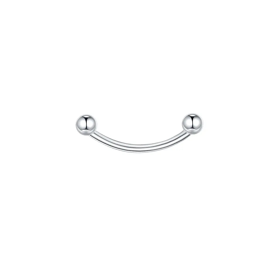 1/5PCS Steel Curved Barbell Banana Large Size 16G-00G Eyebrow Cartilage Tragus Piercing Earring Lip Stud Tongue Jewelry for Men