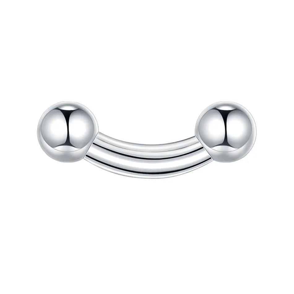 1/5PCS Steel Curved Barbell Banana Large Size 16G-00G Eyebrow Cartilage Tragus Piercing Earring Lip Stud Tongue Jewelry for Men