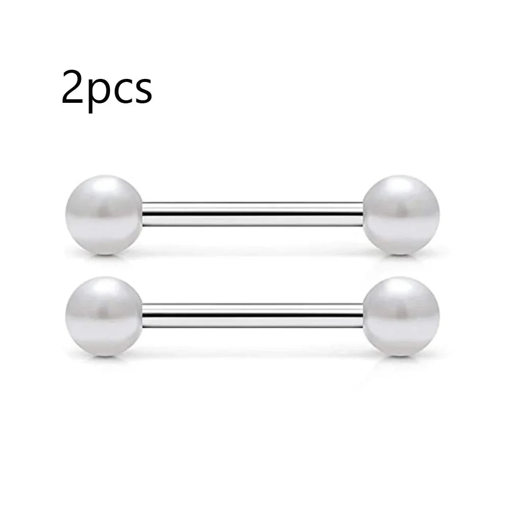 14G Tongue Rings Nipple Rings Surgical Steel Barbell Nipplering Body Piercing Jewelry for Women Men 12MM 14MM 16MM 18MM Bar Leng