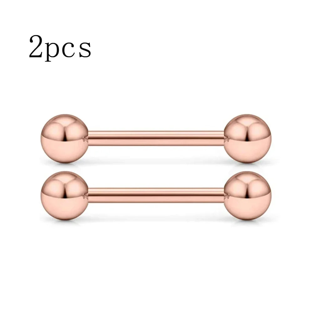 14G Tongue Rings Nipple Rings Surgical Steel Barbell Nipplering Body Piercing Jewelry for Women Men 12MM 14MM 16MM 18MM Bar Leng
