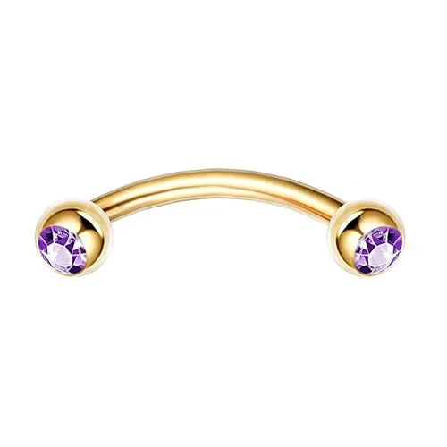 1PC Surgical Steel Piercing Jewelry Curved Barbell Eyebrow Ring Helix Tragus Lip Piercing Daith Rook Earrings for Women