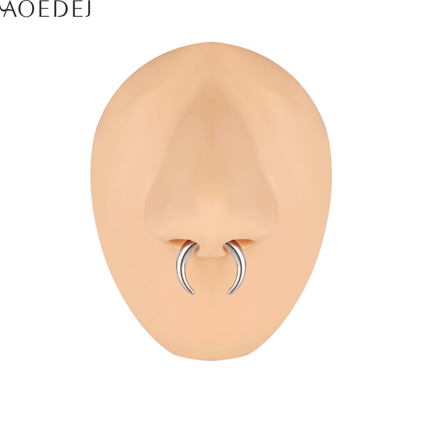 Versatile Stainless Steel Horseshoe Nose Ring by AOEDEJ - Comfortable & Stylish Body Jewelry