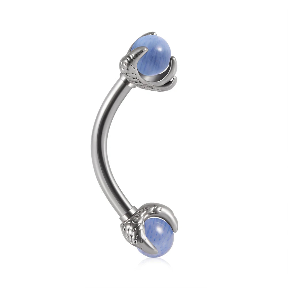 1PC 316L Surgical Steel Stylish sexy Curved Barbell Ring Opal Eyebrow Ear Cartilage Helix Piercings Jewelry 16G Ladies Men