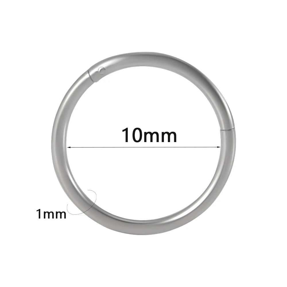 1PC Surgical Steel Septum Clicker Segment Hinged Ring Nose Eyebrow Lip Hoop Ear Cartilage Tragus Helix Ear Lobe Piercing Jewelry