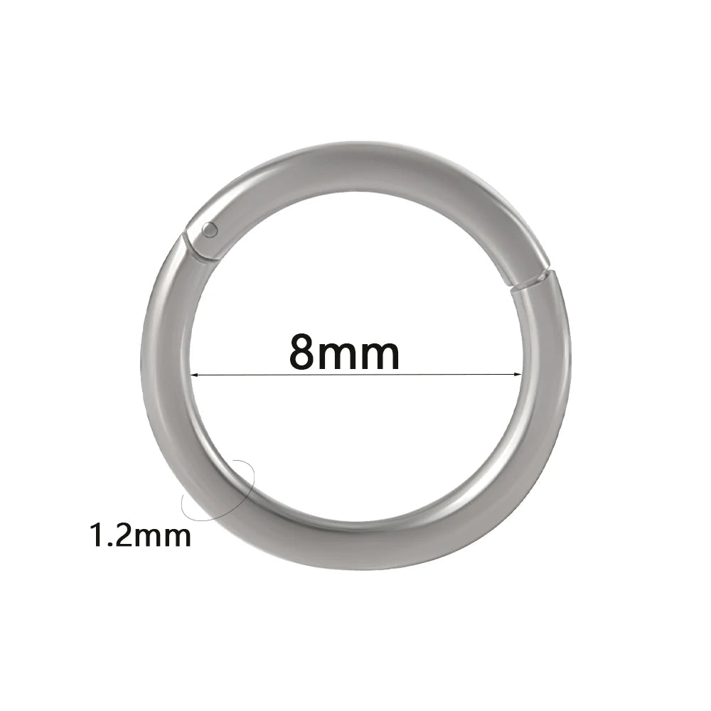 1PC Surgical Steel Septum Clicker Segment Hinged Ring Nose Eyebrow Lip Hoop Ear Cartilage Tragus Helix Ear Lobe Piercing Jewelry