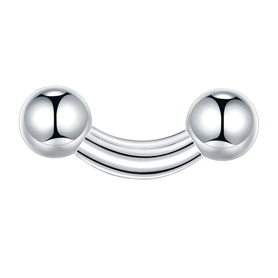 1/5PCS Steel Curved Barbell Banana Large Size 16G-00G Eyebrow Cartilage Tragus Piercing Earring Lip Stud Tongue Jewelry for Men