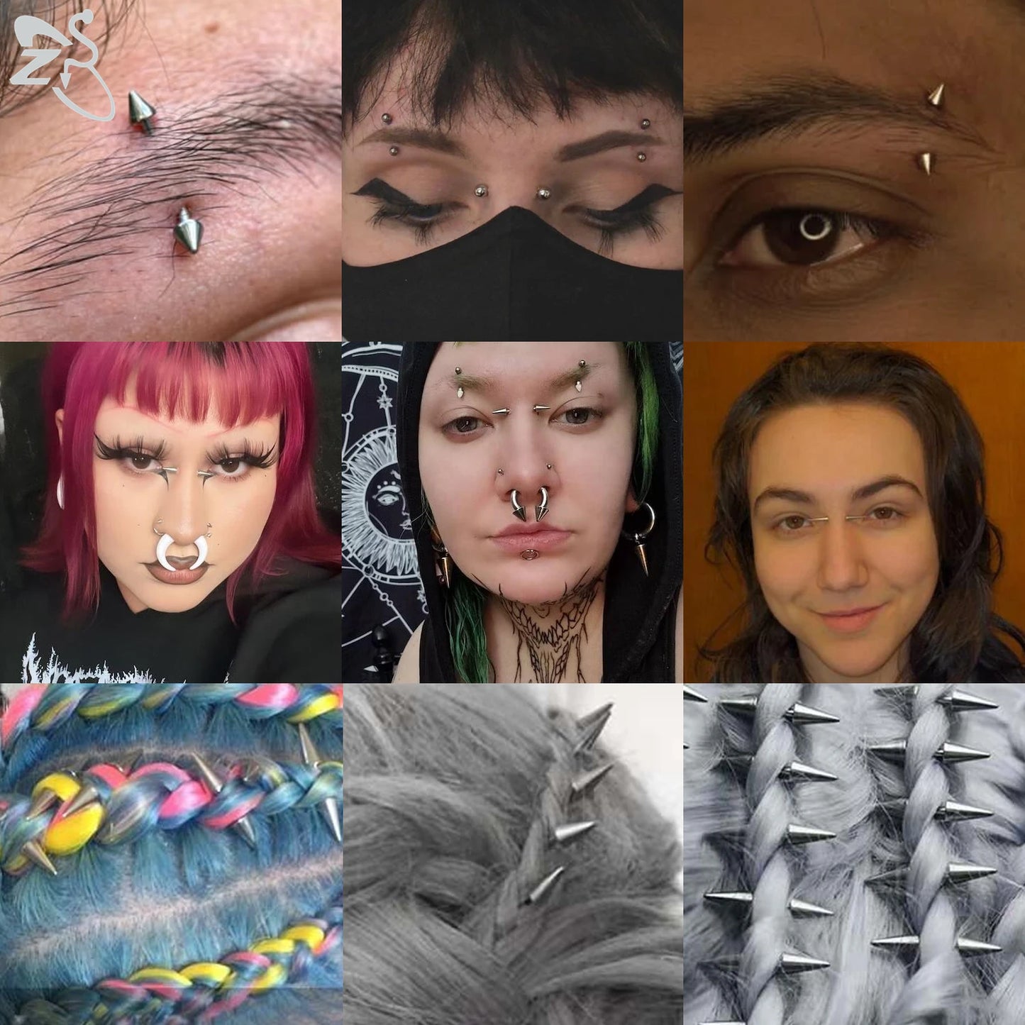 Versatile Black Stainless Steel Long Spike Eyebrow Ring for Any Occasion