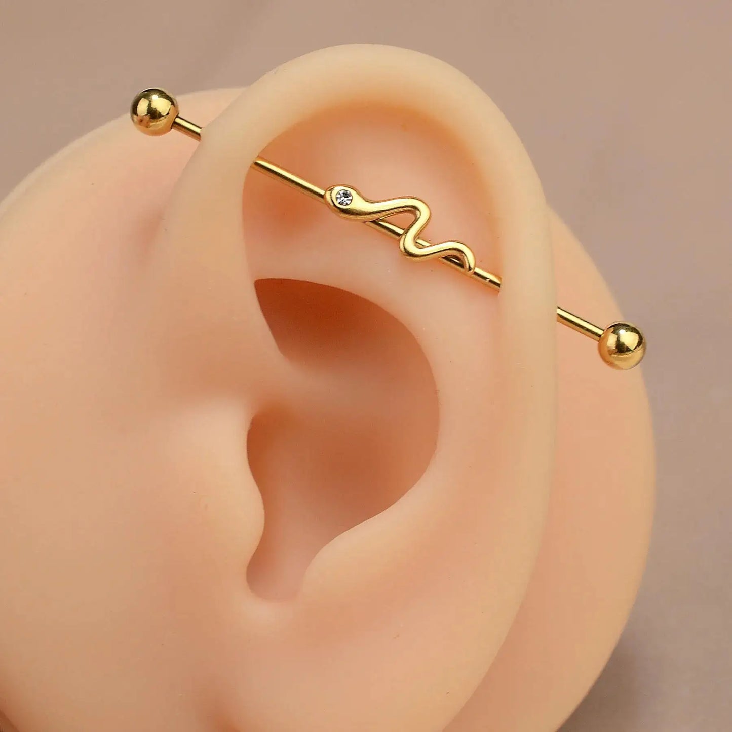 1PC Industrial Piercing Barbells Jewelry Stainless Steel CZ Heart Ball Pearl Cartilage Helix Earring Body Piercing for Women Men