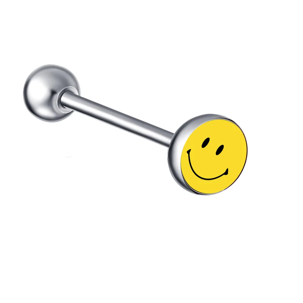 1PC 28 Styles Tongue Ring Piercing Sexy Tongue Barbell Surgical Stainless Steel Cross Nightclub Bar Stud Piercing Body Jewelry