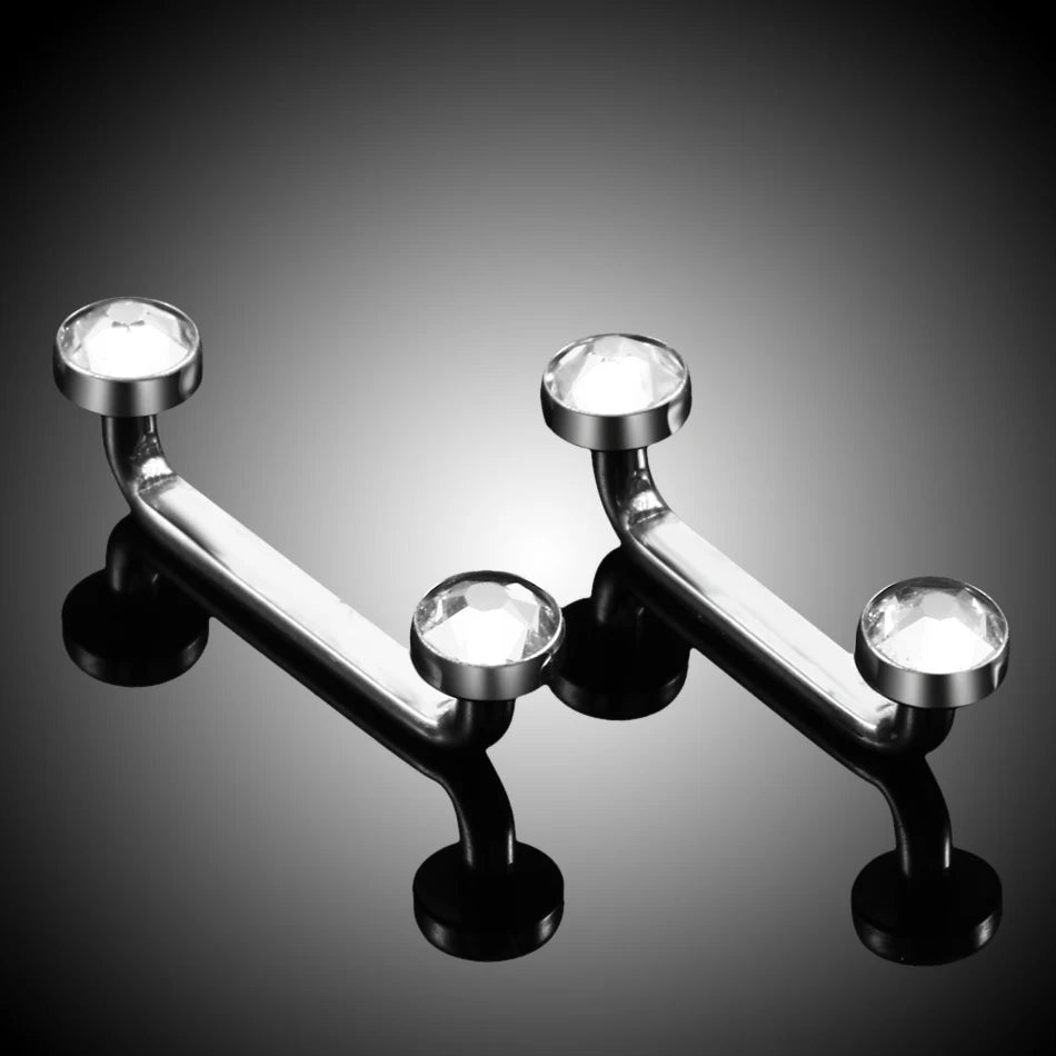 1PC Titanium 16G 14G External&Internal Thread Surface Bar Industrial Barbell CZ Micro Dermal Anchors Ring Piercings Sexy Jewelry