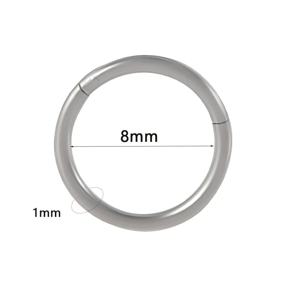 1PC Surgical Steel Septum Clicker Segment Hinged Ring Nose Eyebrow Lip Hoop Ear Cartilage Tragus Helix Ear Lobe Piercing Jewelry