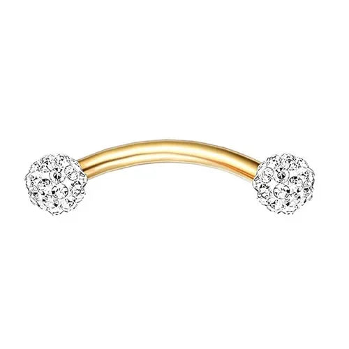 1PC Surgical Steel Piercing Jewelry Curved Barbell Eyebrow Ring Helix Tragus Lip Piercing Daith Rook Earrings for Women