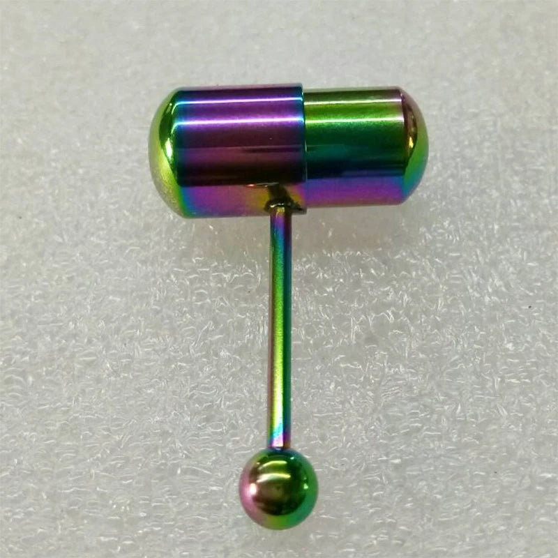 1 Pc Special Design Vibrating Tongue Piercing 1.2*17mm Barbell Stainless Steel Tongue Rings Body Jewelry Hot Selling Apparel