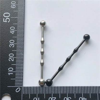 14G Cross Industrial Barbell Piercing Heart Earring Straigh Bar Cartilage Ear Piercing Barbells Body Jewelry Ear Piercing Ring