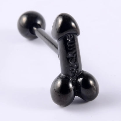1PCS Surgical Steel Tongue Rings Punk Rock Style Hypoallergenic Piercing Tongue Nails Tongue Barbells Piercing Body Jewelry 14g