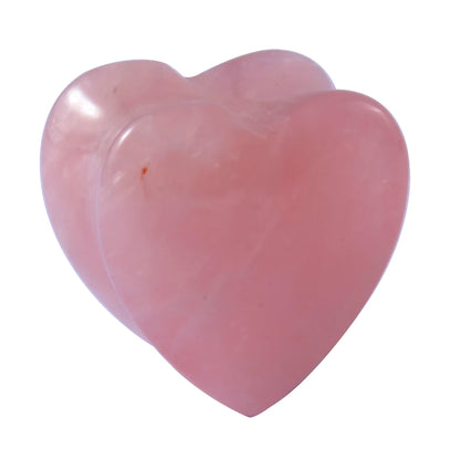 2PCS Heart Ear Plugs Natural Stone Ear Gauge Earring Flesh Tunnel Quartz Obsidian Opal Ears Expander Body Piercing 6-16mm