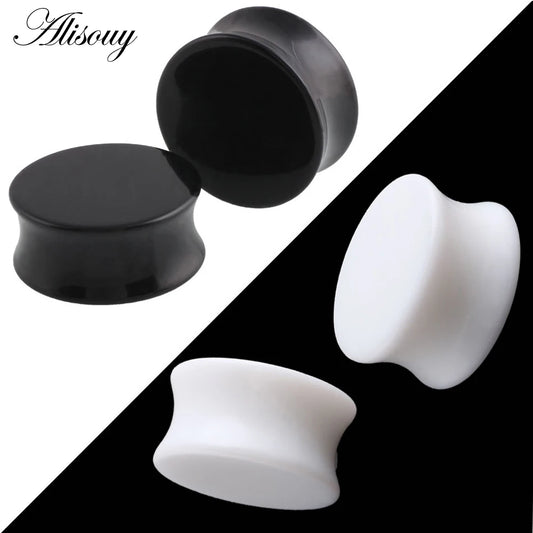 Pair Saddle Acrylic Ear Plugs Tunnels Piercigns Plug Ear Expanders Stretchers Earring Gauges for Men Women Body Jewelry